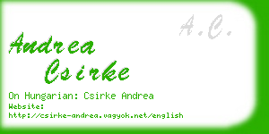 andrea csirke business card